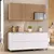 (Classe A) Cozinha Modulada 4 Peças Ripado 100% Mdf Rainha Branco/Nature