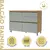(Classe A) Balcão 1 Porta Basculante 4 Gavetas 120Cm 100% Mdf Rainha Nature/Verde
