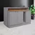 (Classe A) Kit Ilha Gourmet 3 Portas com Tampo Cinza