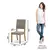 (Classe A) Kit com 6 Cadeiras de Jantar - Milla Cinza/Marrom