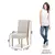 (Classe A) Conjunto Sala de Jantar Tampo Mdf/Vidro 8 Cadeiras Geovana Nature/Off White/Courano/Linho - loja online
