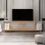 (Classe A) Rack para TV até 75 Polegadas Pés em Madeira Maciça 218cm Denver Yescasa Off White/Nature - loja online
