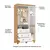 (Classe A) Guarda roupas Infantil 3 Portas com Janela e 3 Gavetas 100% MDF Lana Espresso Móveis Branco Brilho/Amêndoa