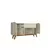 (Classe A) Aparador Buffet Sala Future 4 Portas 1 Gaveta Retrô Pés de Madeira Off - White/Cinamomo - comprar online
