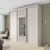 (Classe A) Guarda Roupa Casal 3 Portas de Correr 1 Porta com Espelho Samambaia Cabecasa Madeiramadeira Off White