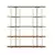 (Classe A) Estante Multiuso Livreiro Orgânica Industrial 195,8cmx180cm Canela/Champanhe - comprar online
