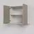 (Classe A) Armário Aéreo 2 Portas 80cm Puxador 150cm Ipanema Cabecasa Madeiramadeira Fendi Trama/Branco - Casa Saldão