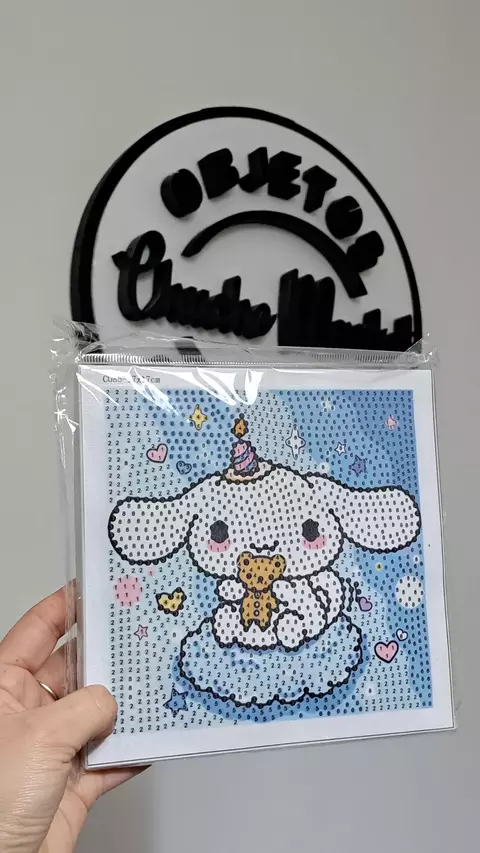 Kit de pintura diamantes porta retrato 18 x 18cm