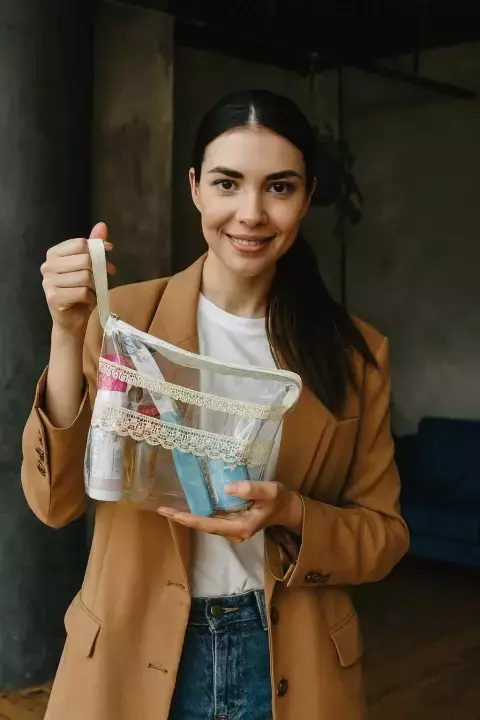 Neceser transparente cristal puntillas - comprar online