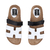 Sandalia Berlina Blanco Negro - SOLEMNIA SHOES