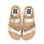 Sandalia Dina Cuero Platino - SOLEMNIA SHOES
