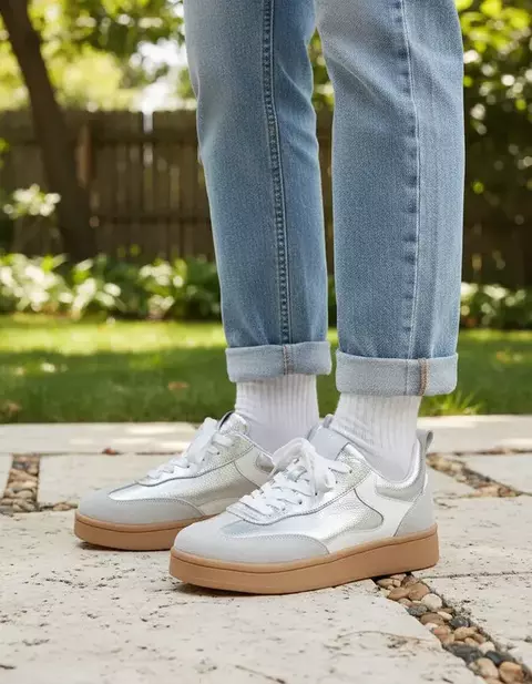 Zapatilla Florencia Plata Cromo - comprar online