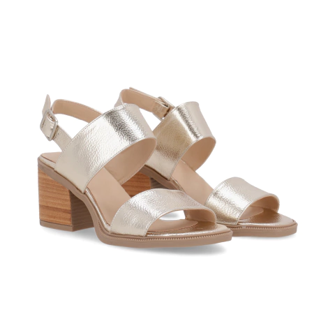 Sandalia Malibu Cuero Platino