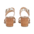 Sandalia Malibu Cuero Platino - SOLEMNIA SHOES
