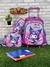 KIT INFANTIL DE 3 PEÇAS 3D, MOCHILA COM RODINHA ESCOLAR, LANCHEIRA E ESTOJO