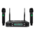 MICROFONE PROFISSIONAL DUPLO S/FIO WIRELESS M998W UHF