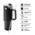COPO TÉRMICO 1.200 ML MODELO STANLEY COM PAREDE DUPLA + CANUDO