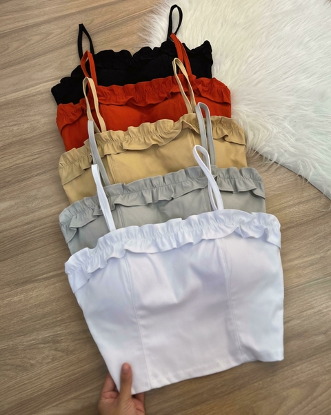 Cropped Babado Valen - comprar online