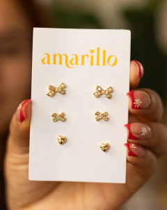 Set x 3 Dorados - amarillo 