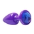 Plug Anal Roxo Com Pedra Tamanho P Diversão Ao Cubo