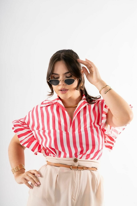 Bata manga franzida listrada