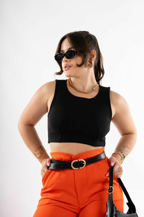 Regata corset tecido montaria em alta compressão