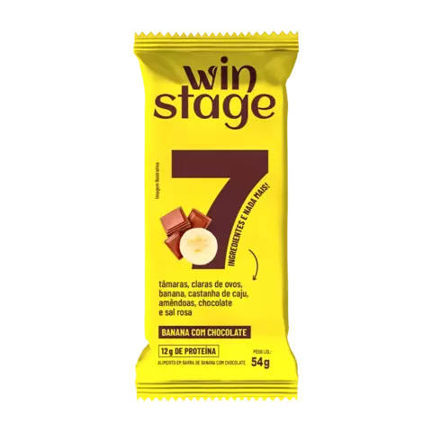 BARRA DE PROTEINA SABOR BANANA C/ CHOCOLATE DISPLAY 12X54G WINSTAGE - comprar online