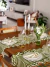 Kit Caminho Trilho de Mesa Dunas P 150x45cm – Verde, Rosa e Cinza + 4 Porta Guardanapos - loja online