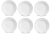 CONJUNTO C/ 6 PRATOS DE SOBREMESA ROMA BRANCO - comprar online