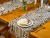 Kit Caminho Trilho de Mesa Dunas P 150x45cm – Verde, Rosa e Cinza + 4 Porta Guardanapos