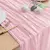 Caminho Trilho de Mesa Boho Gaze Rosa 6 lugares 180x45 - comprar online