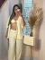 Conjunto Kimono + Calça Amarelo Manteiga - loja online