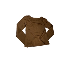 blusa de manga longa marrom - comprar online