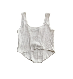 cropped canelado branco - comprar online
