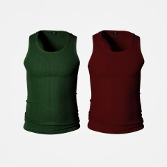 PACK MUSCULOSAS x2 VERDE Y BORDO - comprar online