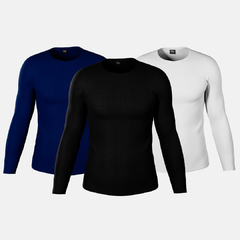 PACK X3 REMERAS TERMICAS MANGAS LARGAS