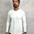 BLUSA UV MANGA LONGA MASCULINA BRANCO