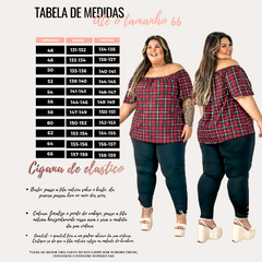 Blusa cigana de elástico xadrez - loja online