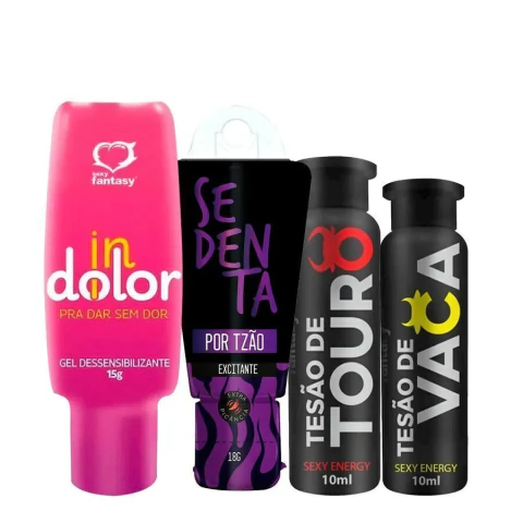 Kit Tesão Total – Sedenta, Touro, Vaca e Indolor