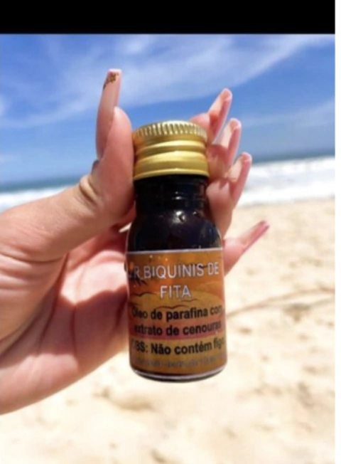 Oleo de Parafina bronze com extrato de cenoura. Protecao