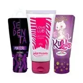 Kit com Lubrificante Love Lub Neutro Dessensibilizante Kuloko e Excitante Sedenta por Tesão