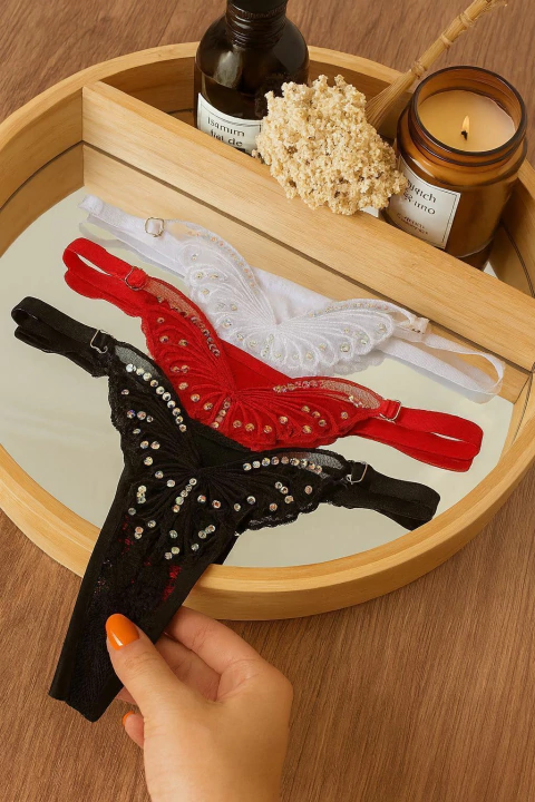 Calcinha Borboleta com brilho - Confort - Freire Company