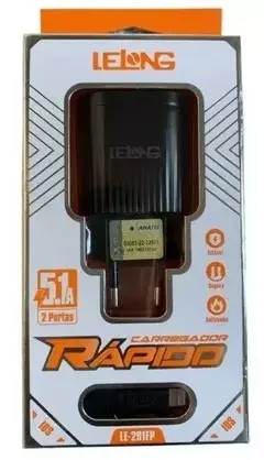 Carregador Inova. Tipo C, Iphone e Android