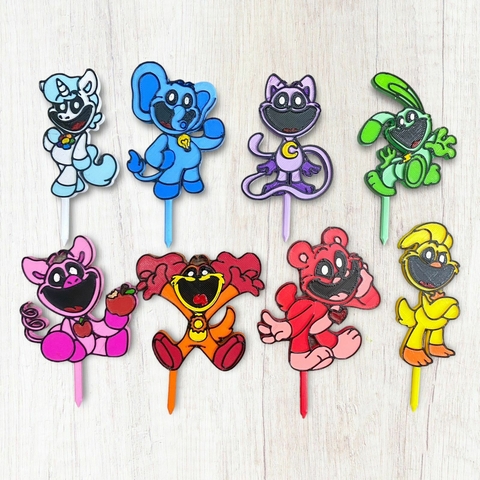 Smiling Critters 8 personajes torta