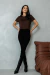 T-SHIRT MALHA MARROM MOCHA LIA na internet