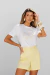 BERMUDA COMPACT COTTON AMARELO MANTEIGA BIA - loja online
