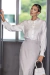 CAMISA COM BABADOS VISCOSE TEXTURIZADA OFF WHITE LUISA