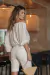 BERMUDA ALONGADA COMPACT COTTON OFF WHITE LAURA - comprar online
