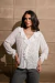 BLUSA CREPE JACQUARD OFF WHITE AYLA