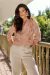 CAMISA CROPPED COM BABADOS LAISE LARANJA APRICOT ALICIA